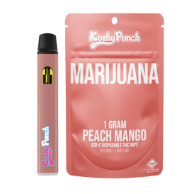 1G Kushy Punch Vape - Peach Mango