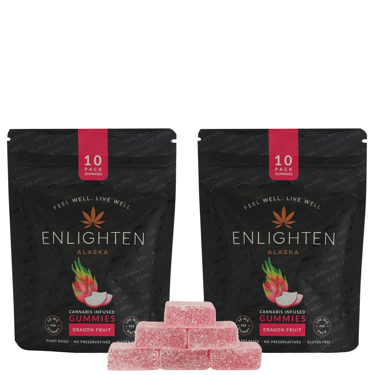 Dragon Fruit Gummies - 10 Pack (100mg) - The Connoisseur Lounge | Weedmaps