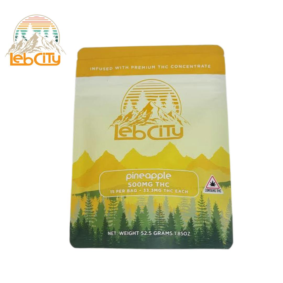 Pineapple 500 MG THC Infused Gummy by LebCity Extracts