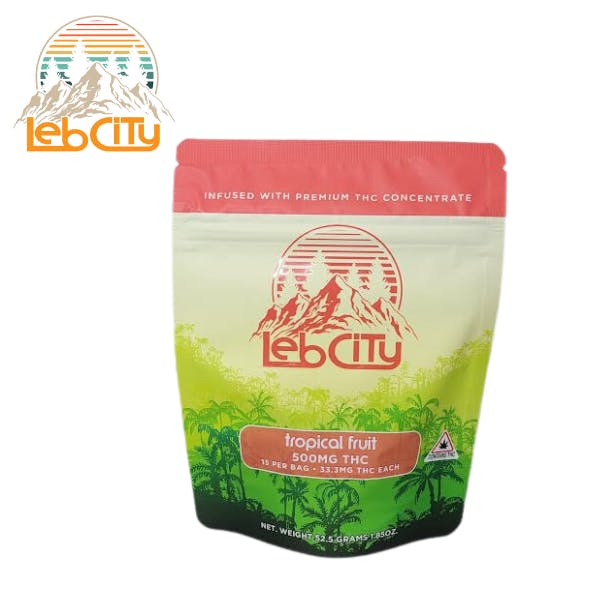 Tropical Fruit 500 MG THC Infused Gummy by LebCity Extracts