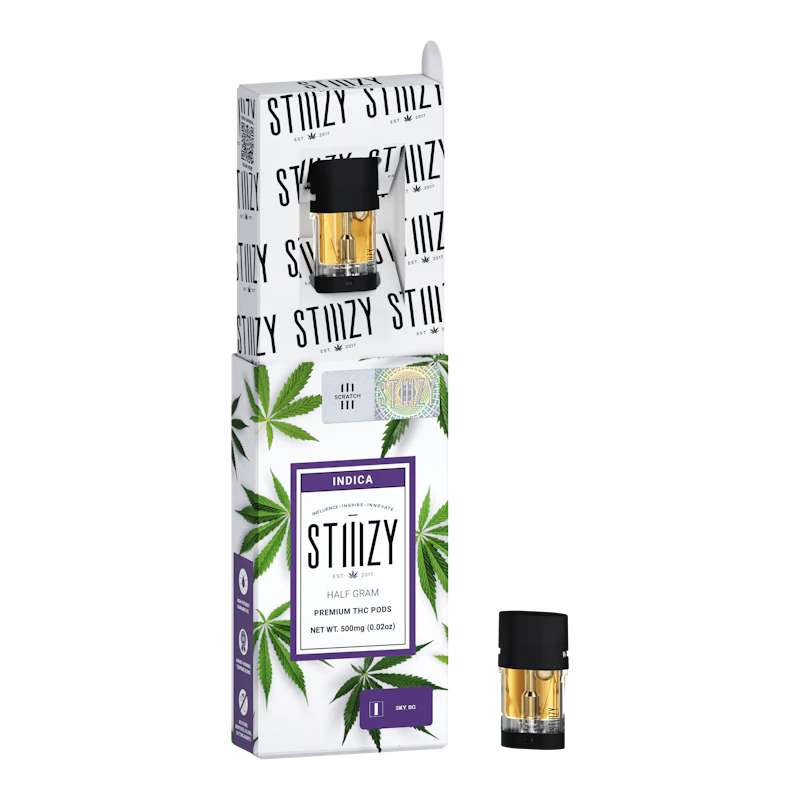 STIIIZY Vape Cartridge - SKY OG .5G Original THC Pod - STIIIZY, Cartridges