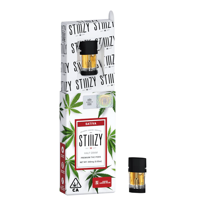 STIIIZY Vape Cartridge - SUPER LEMON HAZE .5G Original THC Pod - STIIIZY, Cartridges