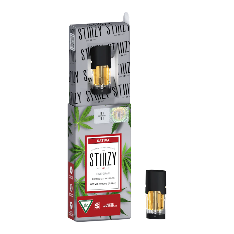 STIIIZY Vape - SUPER LEMON HAZE PREMIUM THC POD 1G - MI, Cartridges