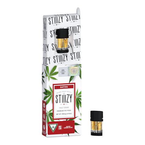 STIIIZY Vape - SUPER LEMON HAZE PREMIUM THC POD .5G - MI, Cartridges