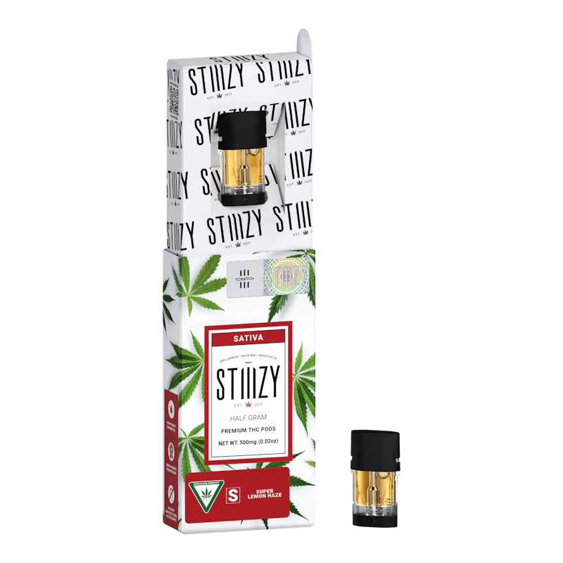 STIIIZY Vape - SUPER LEMON HAZE PREMIUM THC POD .5G - MI, Cartridges