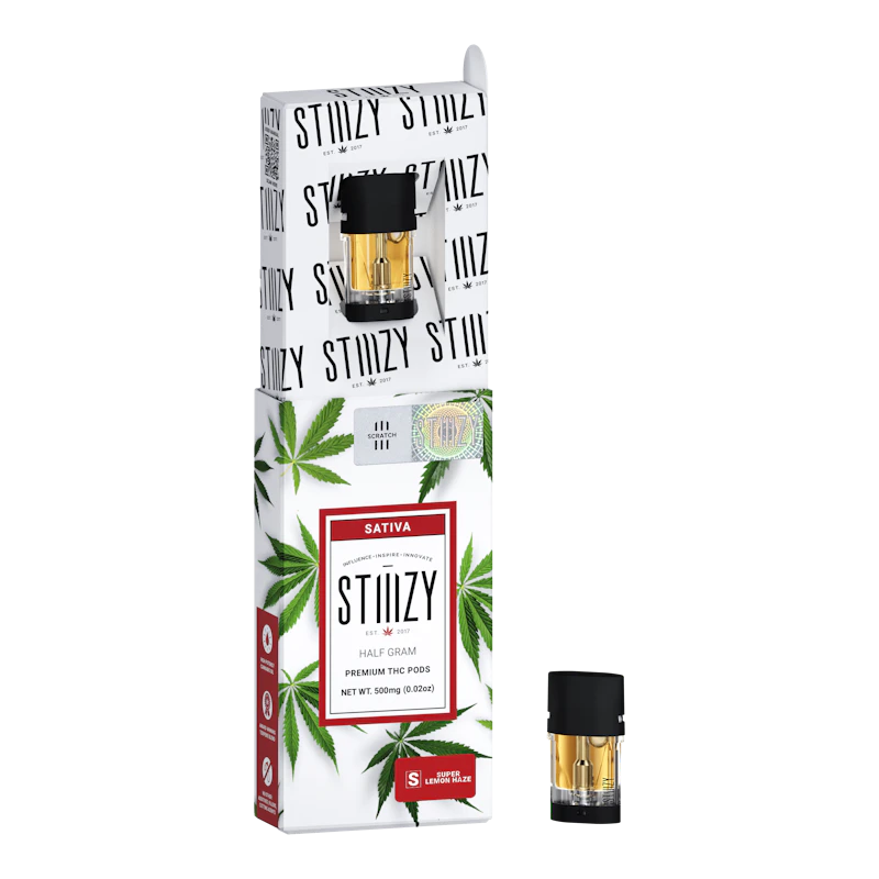 STIIIZY Vape - SUPER LEMON HAZE PREMIUM THC POD .5G - AZ, Cartridges