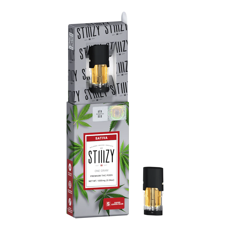 STIIIZY Vape - SUPER LEMON HAZE PREMIUM THC POD 1G - AZ, Cartridges
