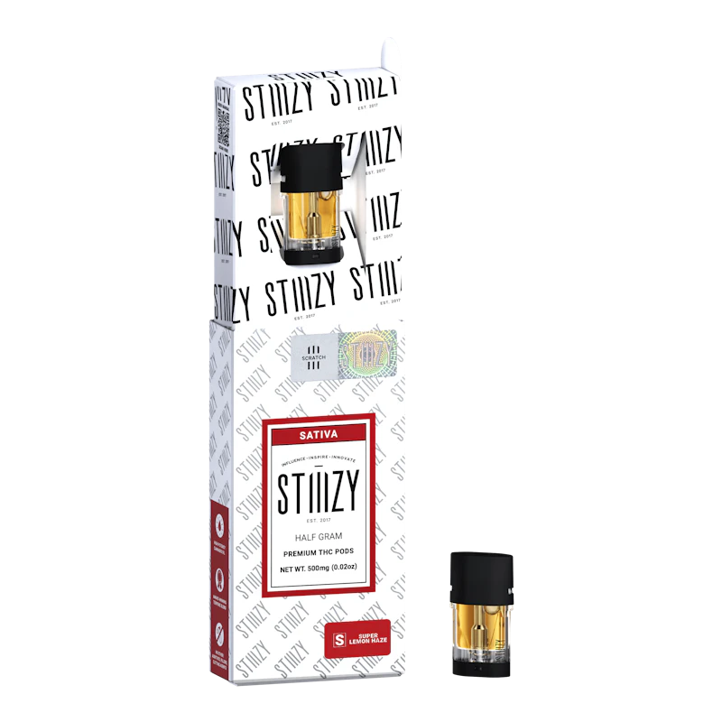 STIIIZY Vape - SUPER LEMON HAZE PREMIUM THC POD .5G - IL, Cartridges