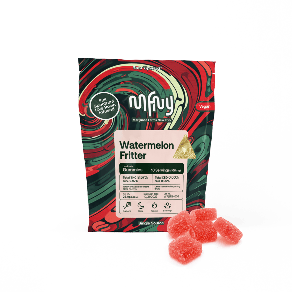 Watermelon Fritter Live Rosin Gummies | 100mg | 10ct | 10mg/ea by MFNY