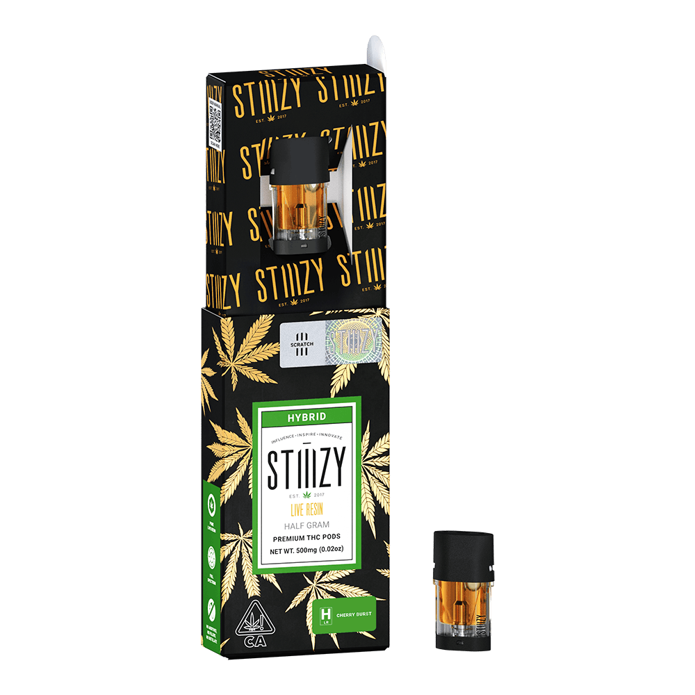 STIIIZY Vape Cartridge - CHERRY BURST .5G Live Resin Pod - STIIIZY — Cartridges