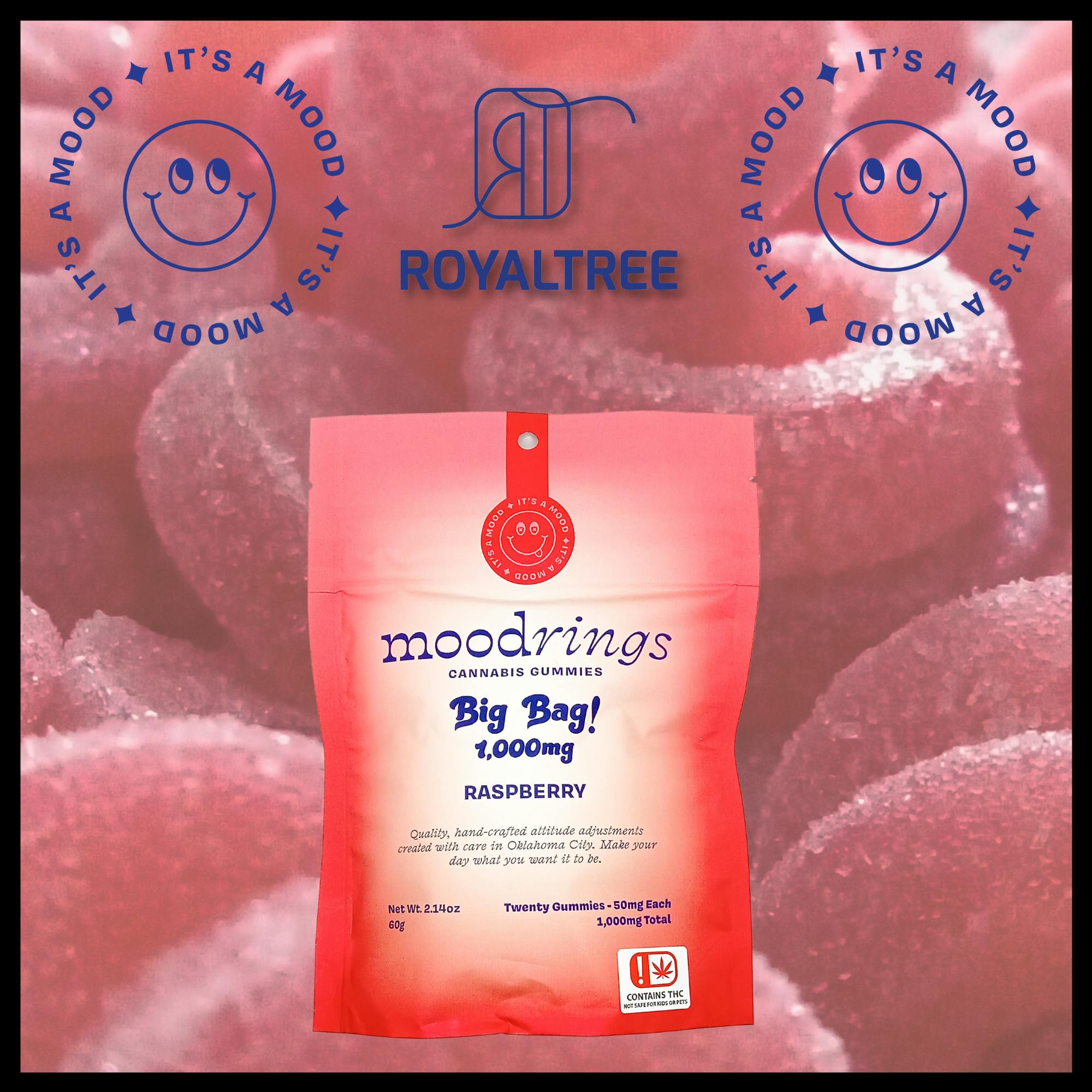 Mood Rings Gummies - 1,000mg - Raspberry