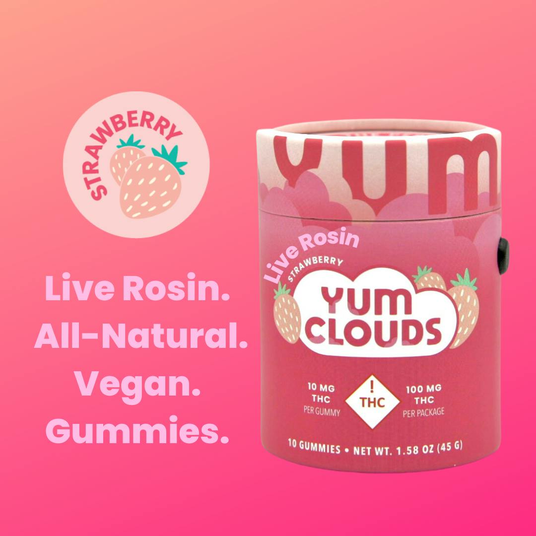 Strawberry Live Rosin Gummy 10mg / 100mg THC