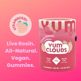 Strawberry Live Rosin Gummy 10mg / 100mg THC
