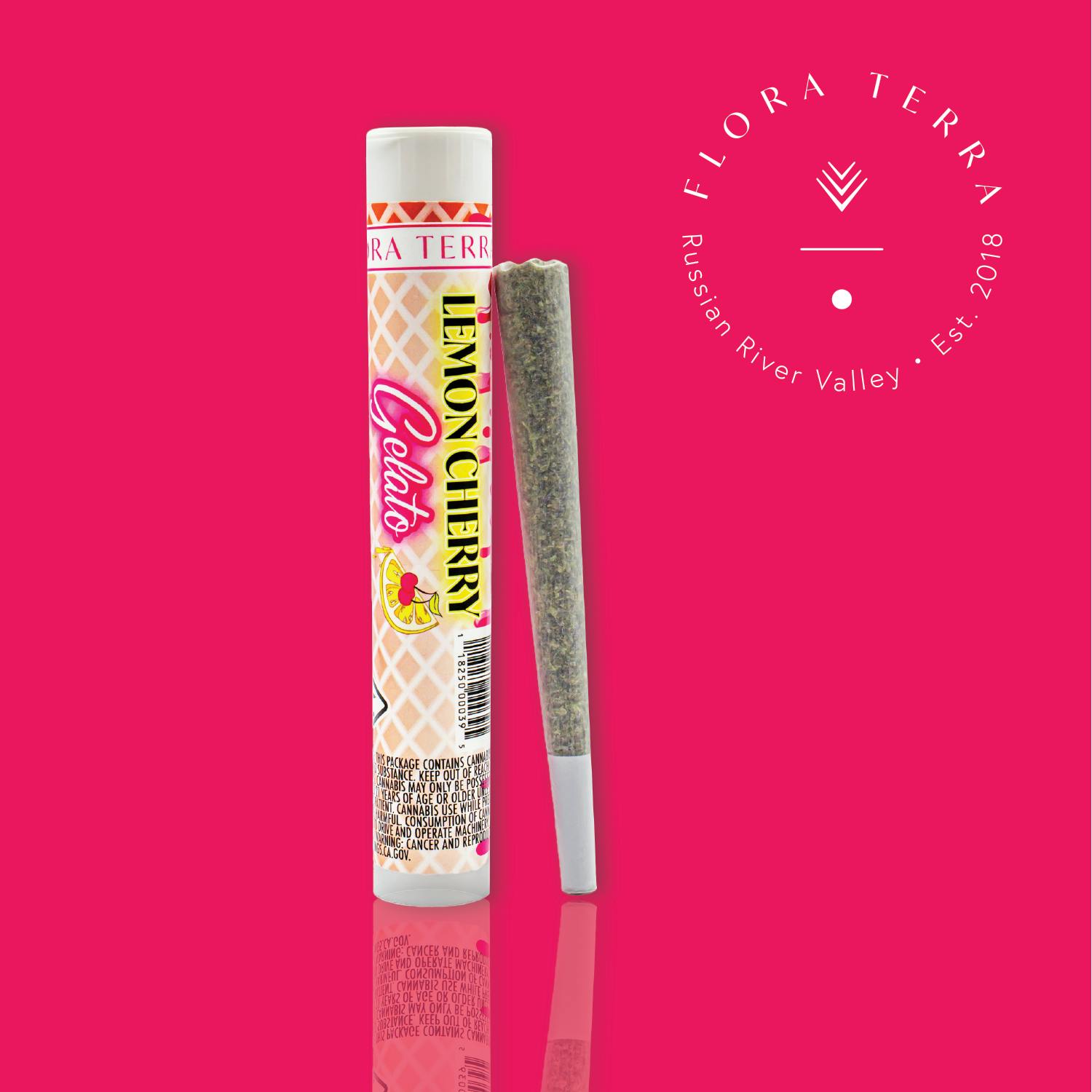 Flora Terra | Lemon Cherry Gelato | 1g Preroll