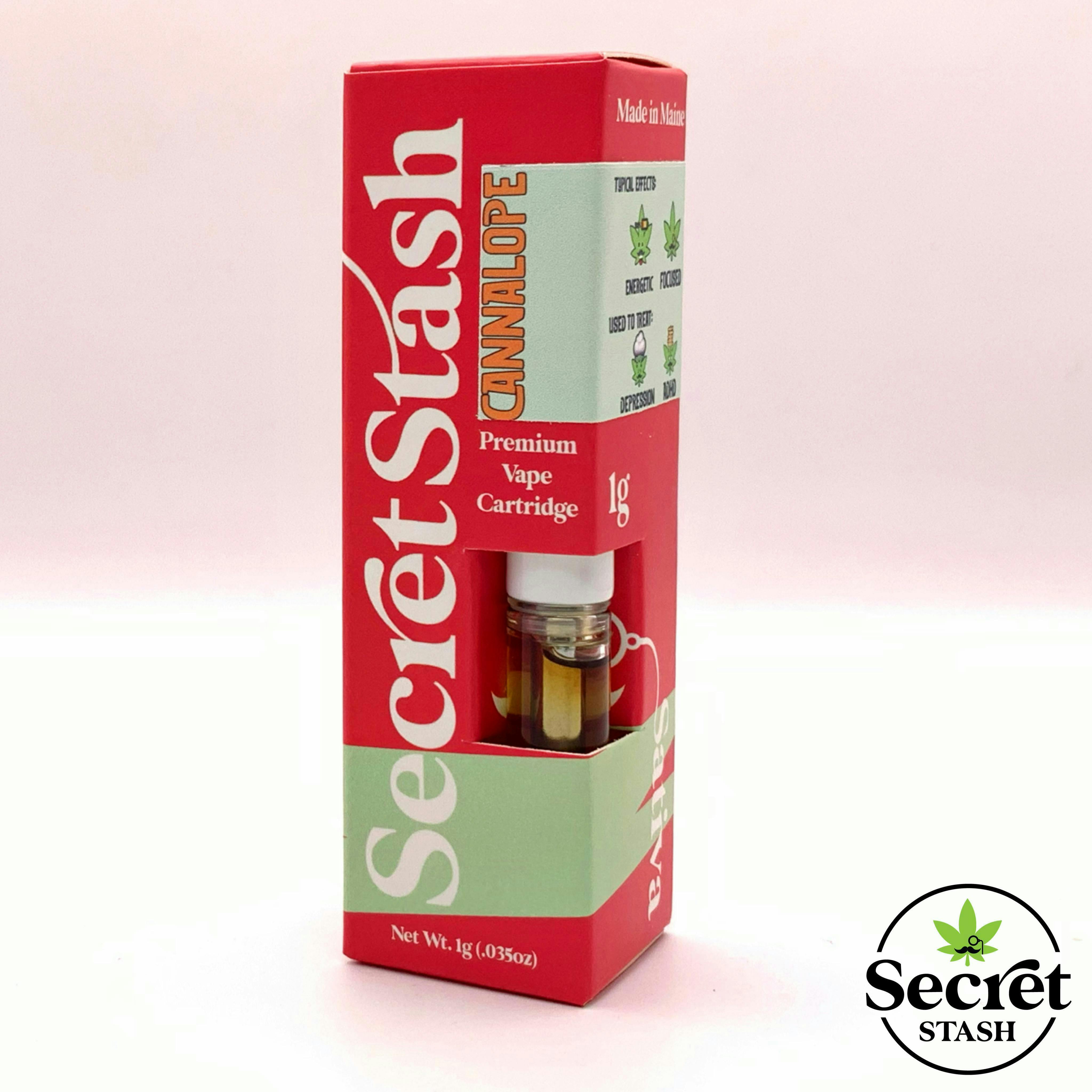 Secret Stash | THC Distillate Cart | Sativa | Cannalope Haze | 1g by Secret Stash