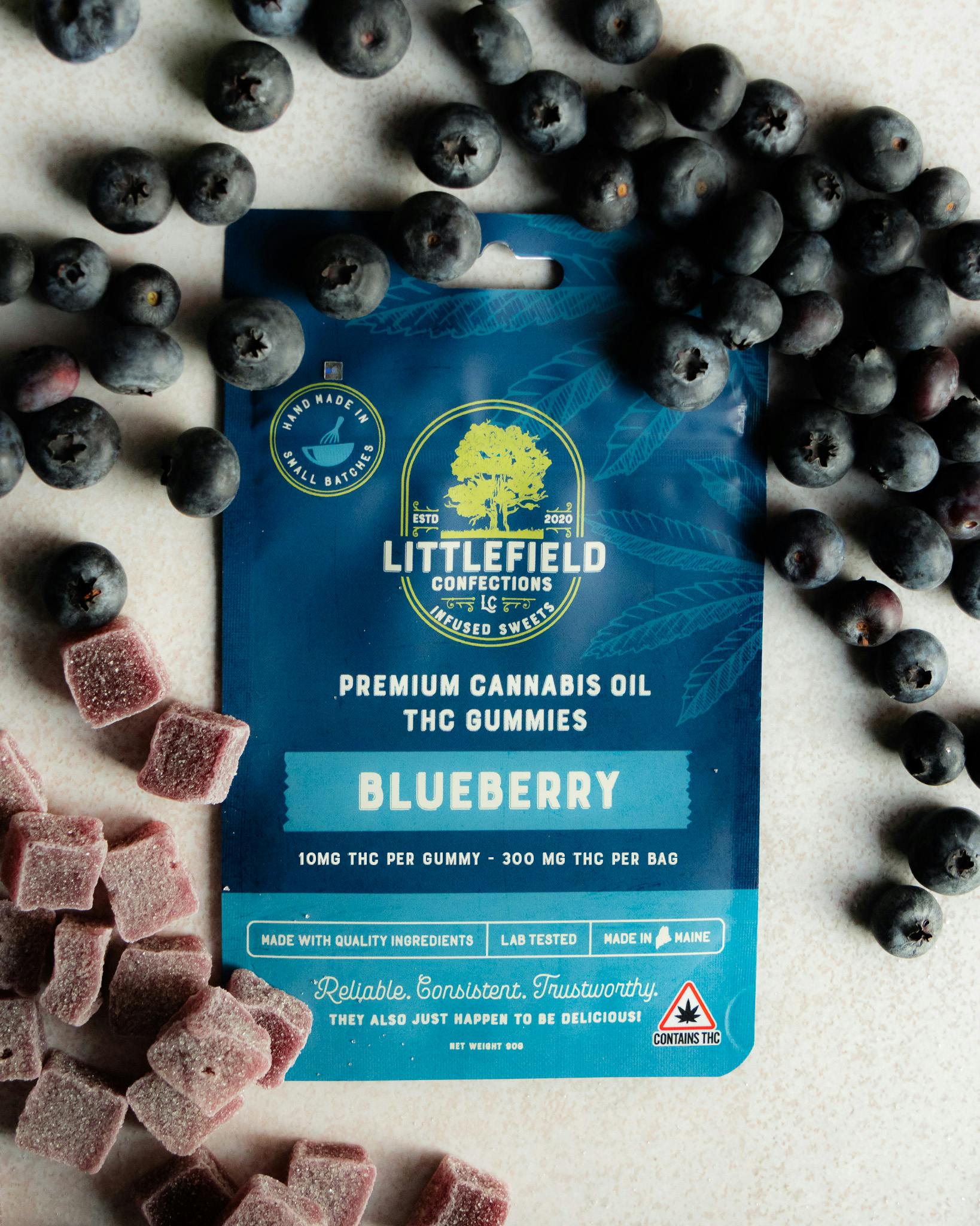 Blueberry Thc Gummies 10mg/pc 300mg