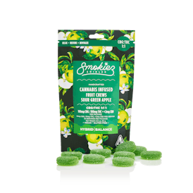 Sour Green Apple 100mg CBG : 100mg THC Fruit Chews - CA