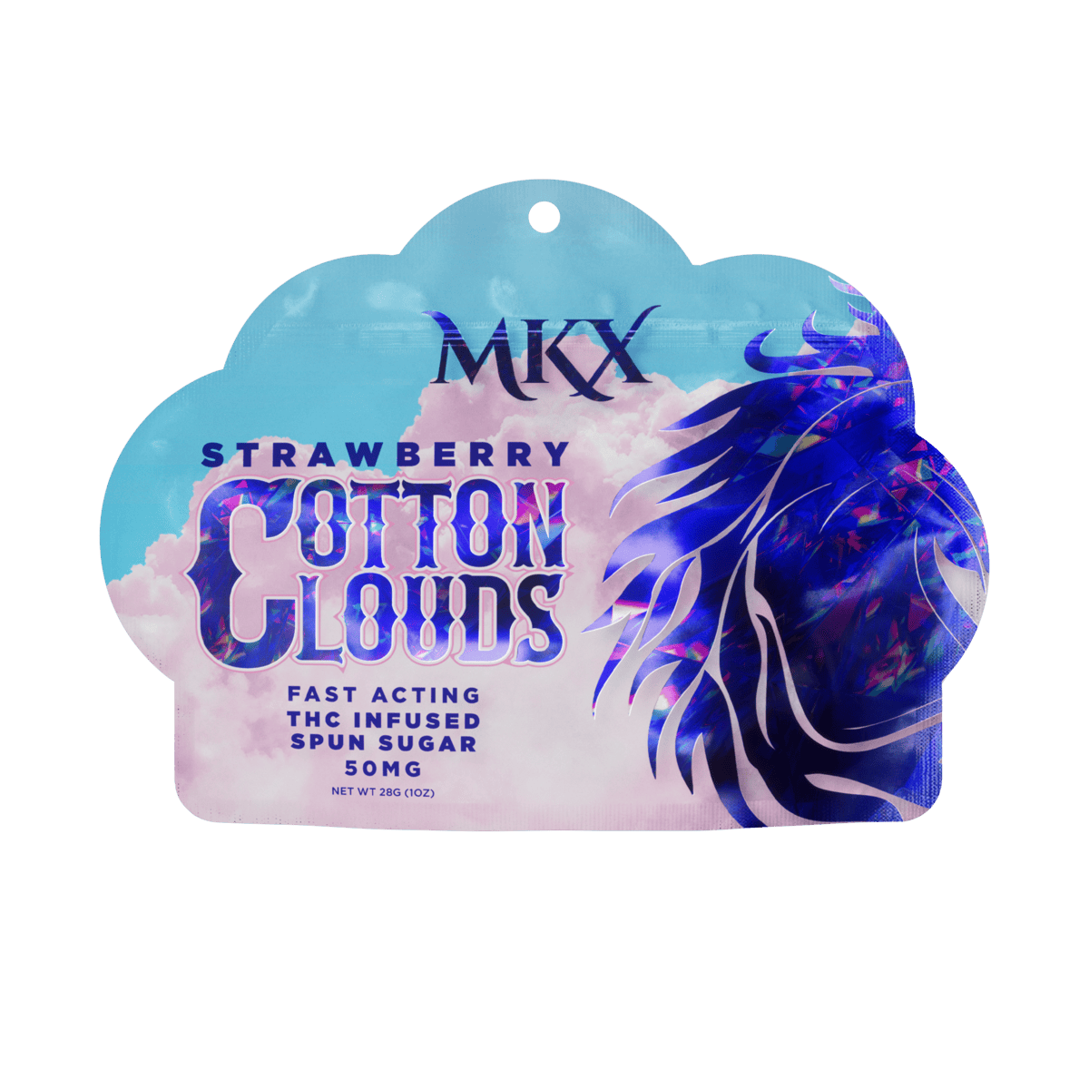 Cotton Clouds | Strawberry Spun Sugar Edible | 50mg | Single