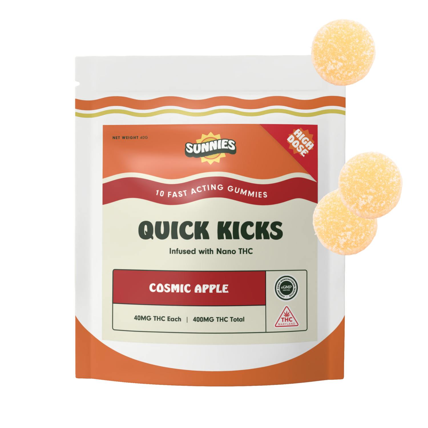 Cosmic Apple Nano Gummies 400mg by SunMed Growers