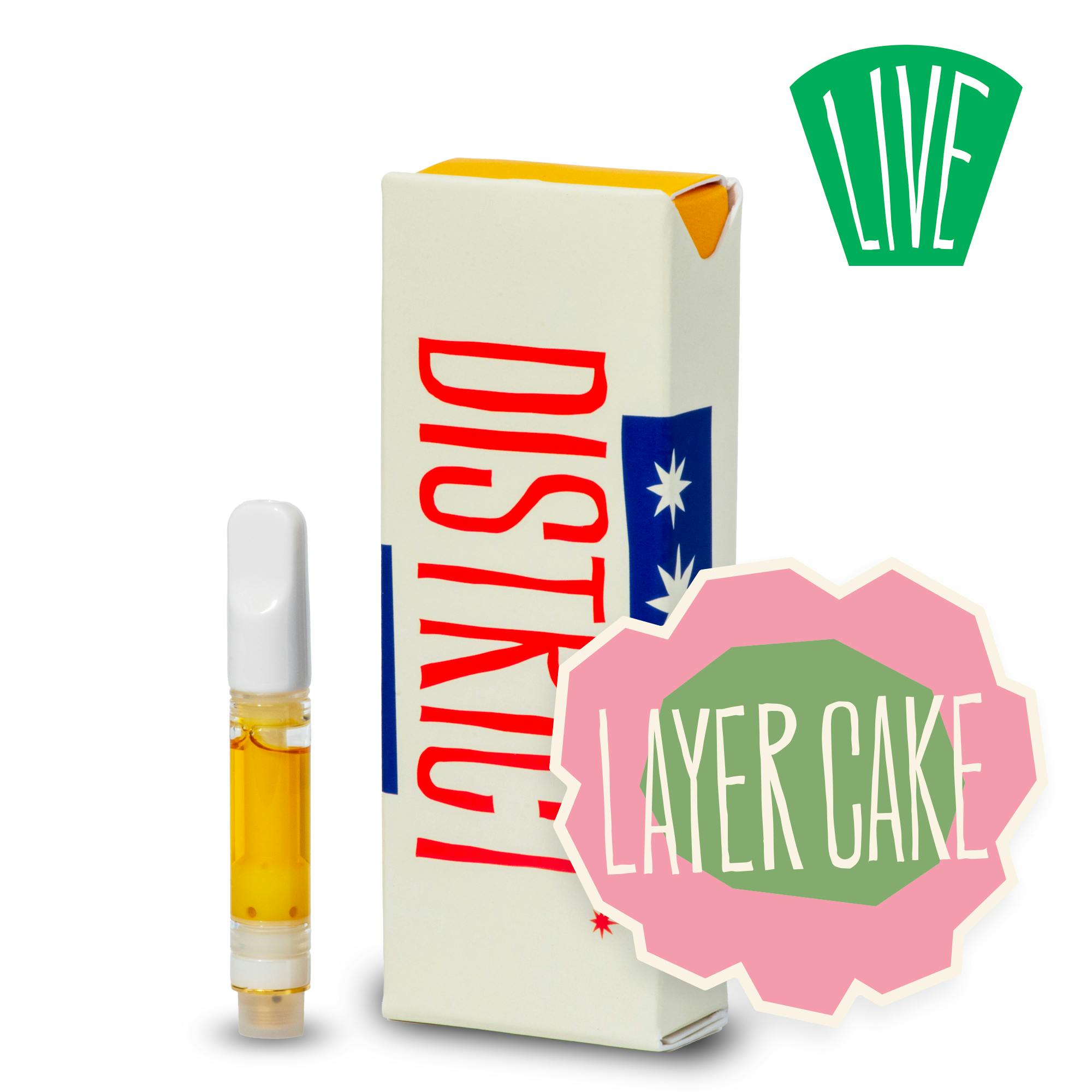 Layer Cake Live Resin Vape Cart by District Cannabis