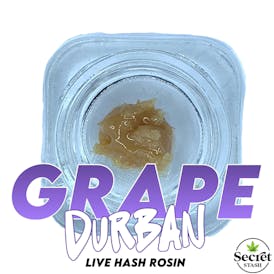 Secret Stash | Live Hash Rosin | Grape Durban | 1g
