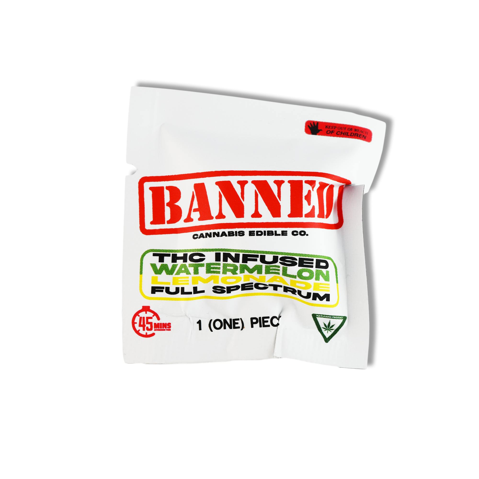 WATERMELON LEMONADE SINGLE GUMMY 20MG Banned Edible Co