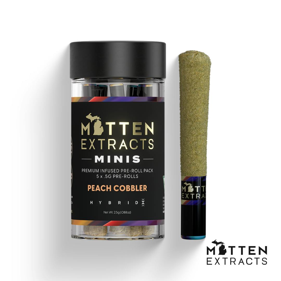 Mittens Extracts Minis Infused PreRolls 2.5g 5pk Peach Cobbler