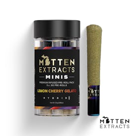 Mittens Extracts Minis | Infused Pre-Rolls 2.5g | 5pk - Lemon Cherry Gelato