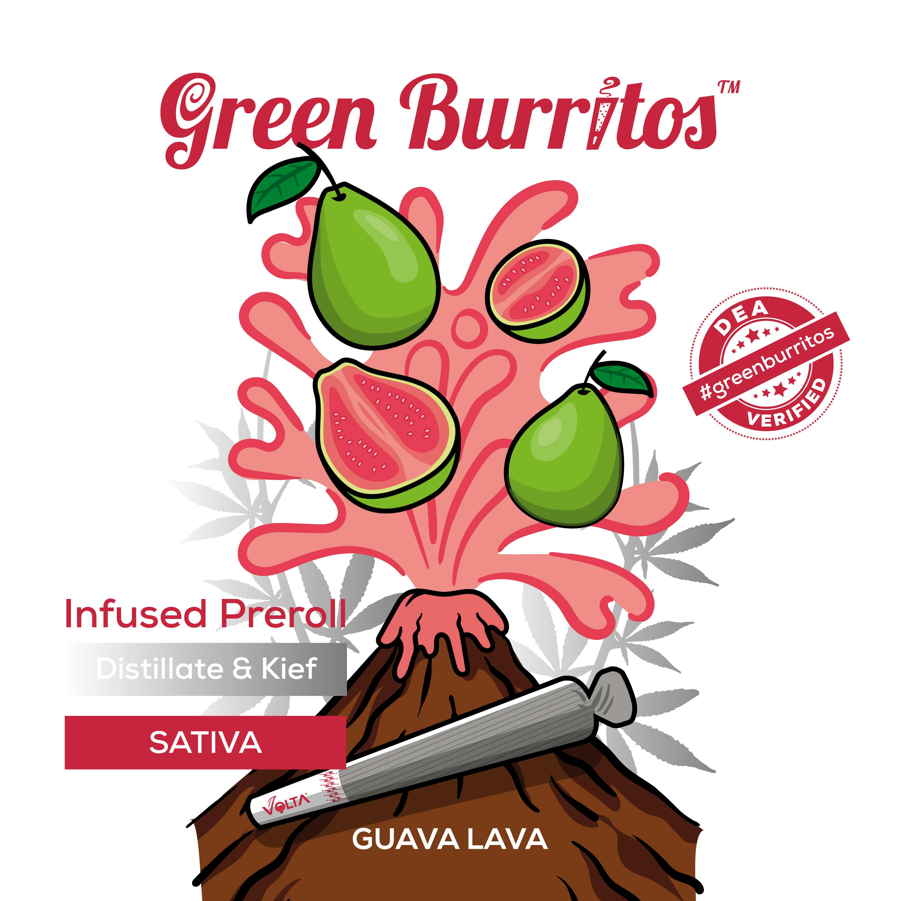 Green Burrito | Infused Pre-Roll 0.6g | Guava Lava