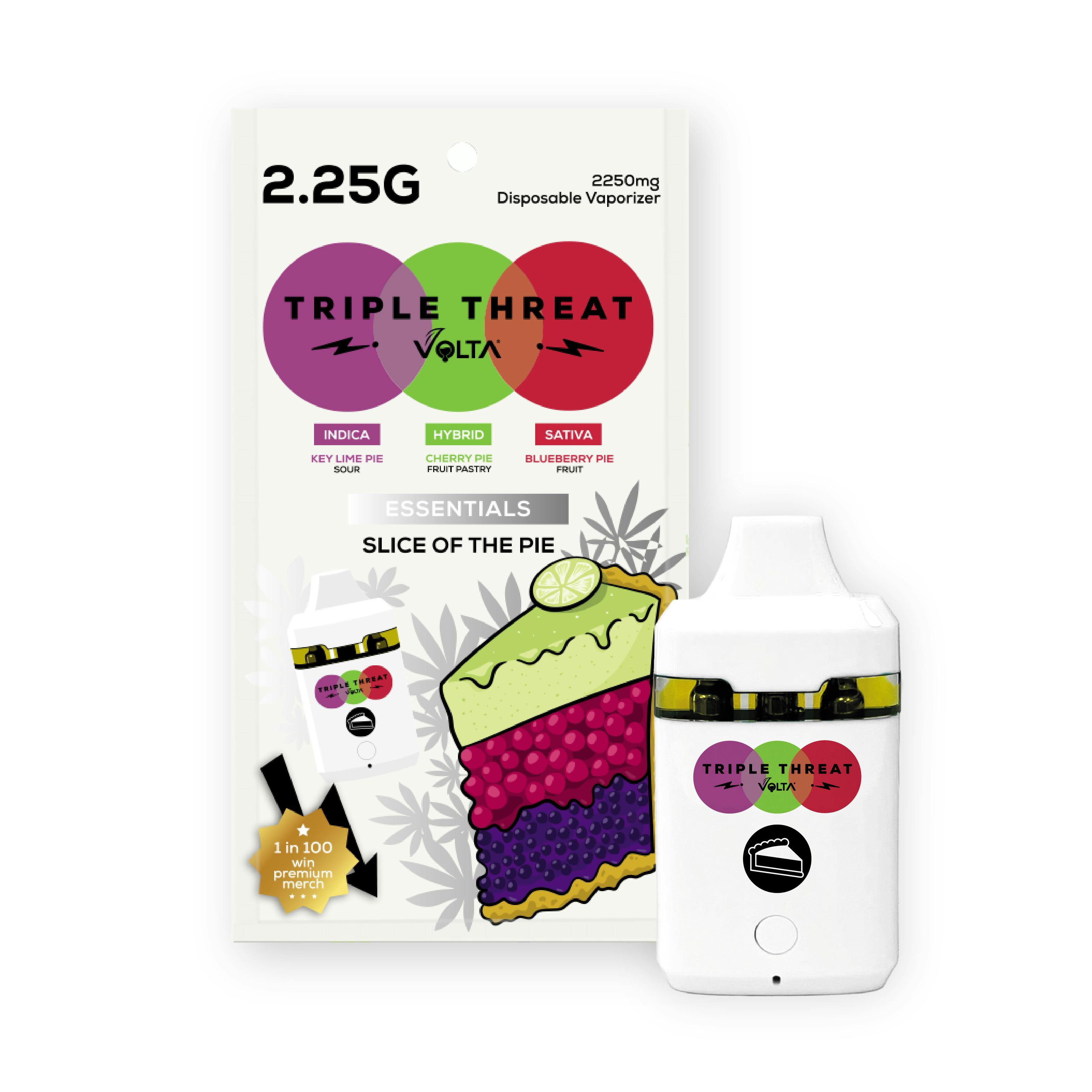Triple Threat | 2.25G Disposable Vaporizer | Slice of the Pie