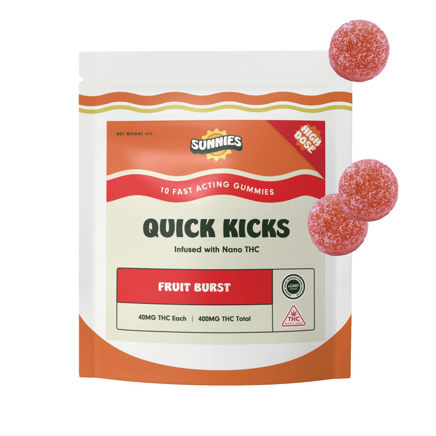 Fruit Burst Nano Gummies 400mg by SunMed Growers