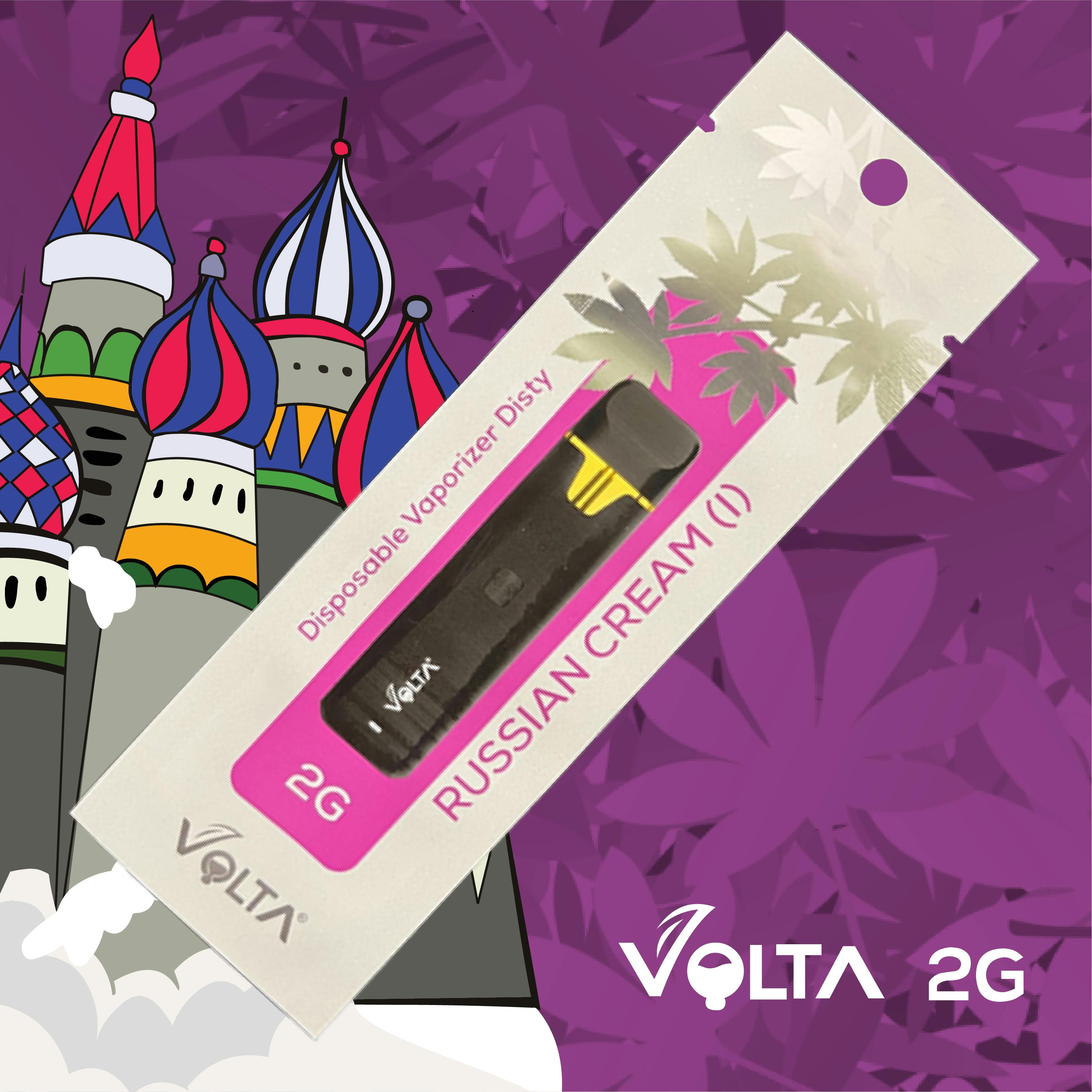 Volta 2G Disposable Vaporizer Anticlog Dual Airflow Russian Cream Weedmaps