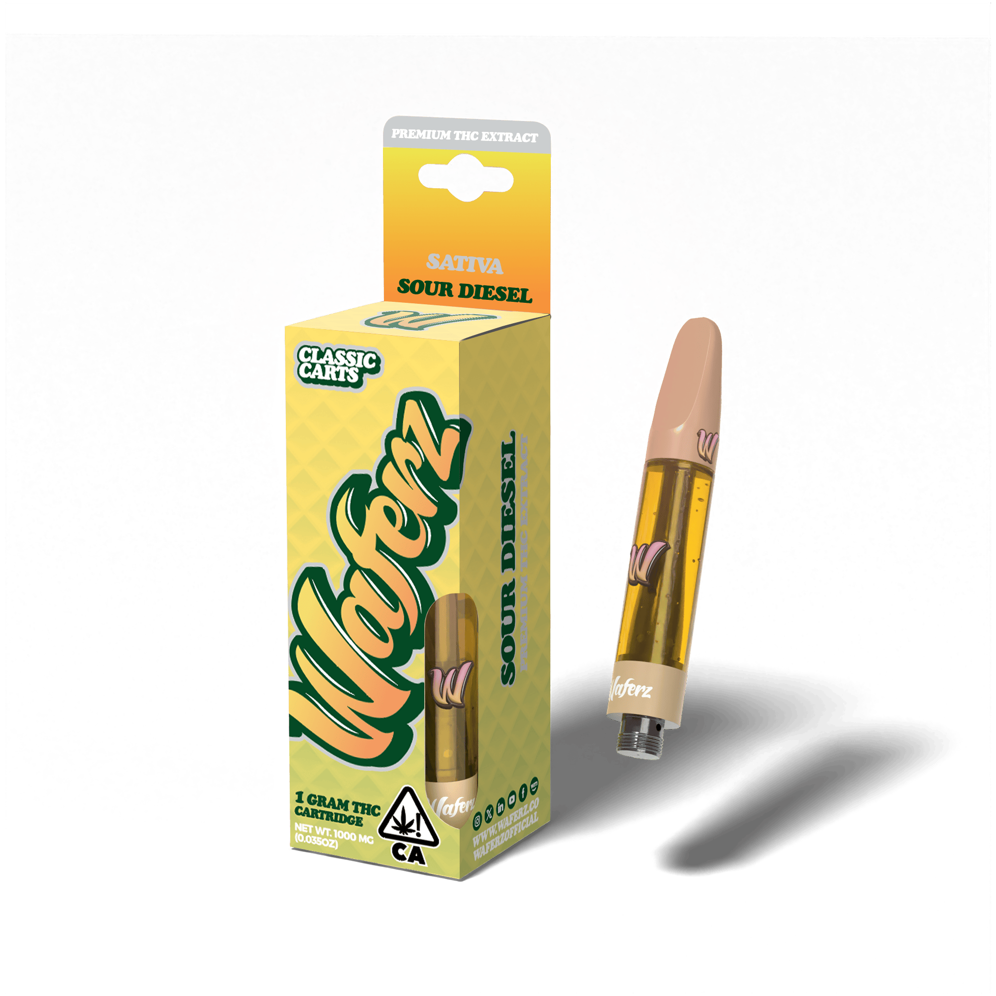 Waferz Classic Carts: Sour Diesel (1g)