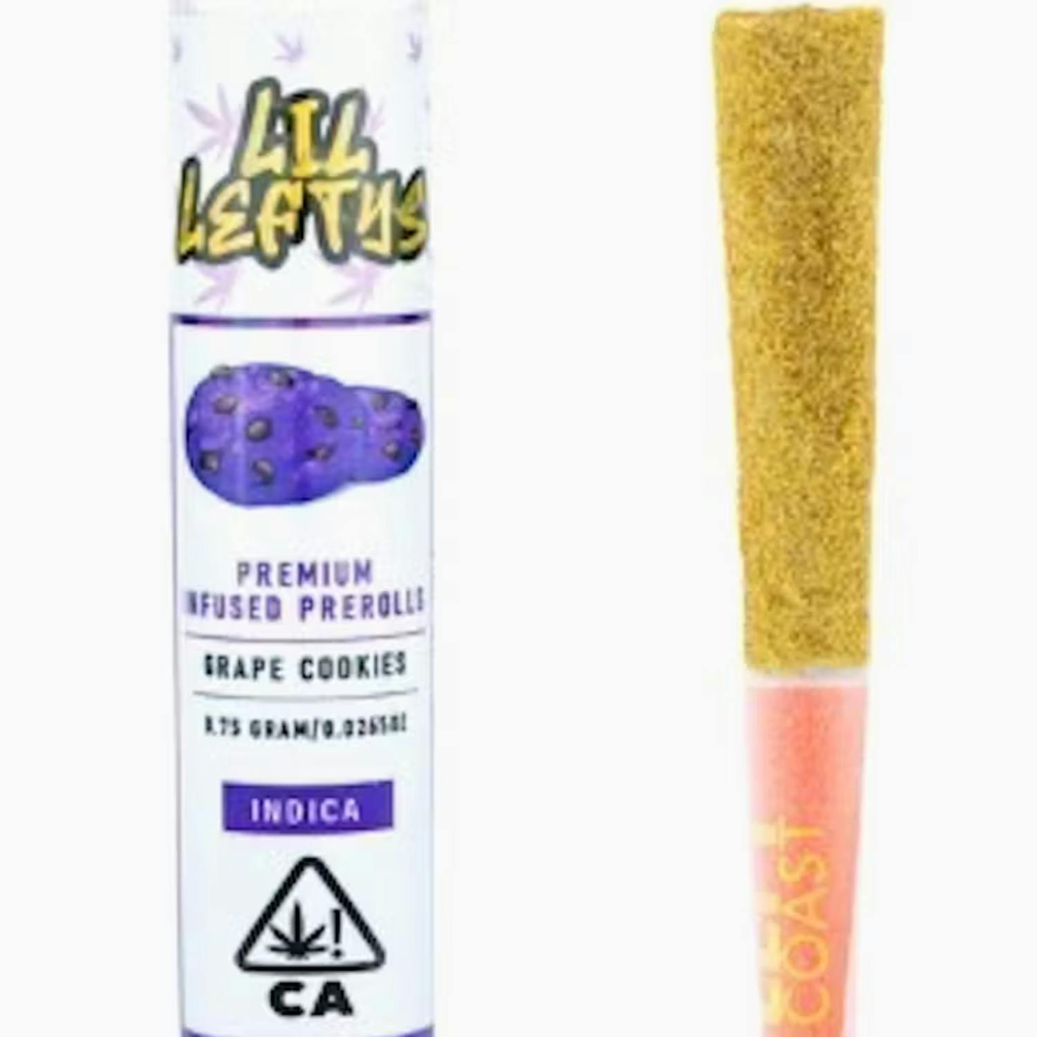 Lil Lefty Infused Preroll Single .75g - GRAPE COOKIES