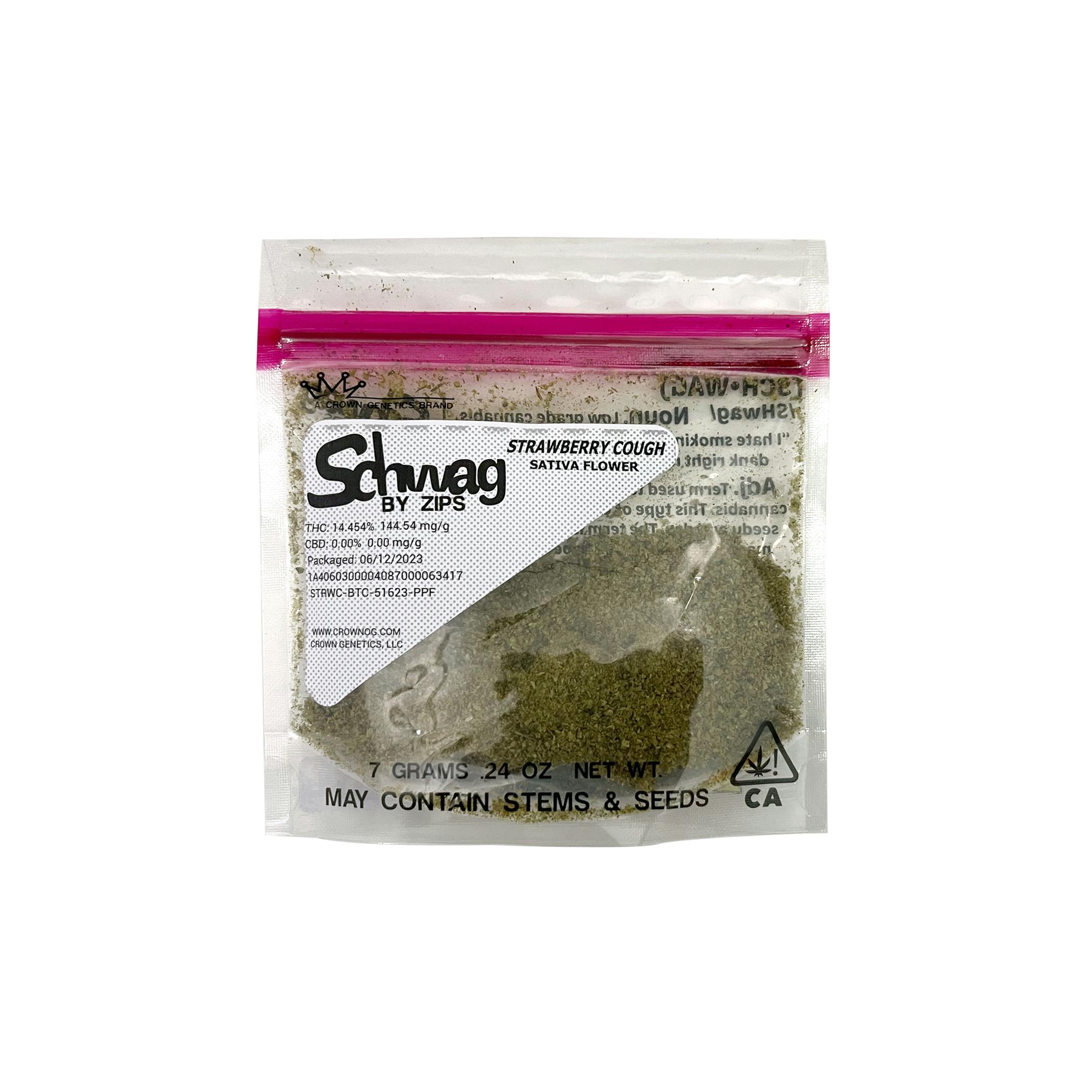 Schwag By Zips Strawberry Cough Quarter Ounce - Crown Genetics