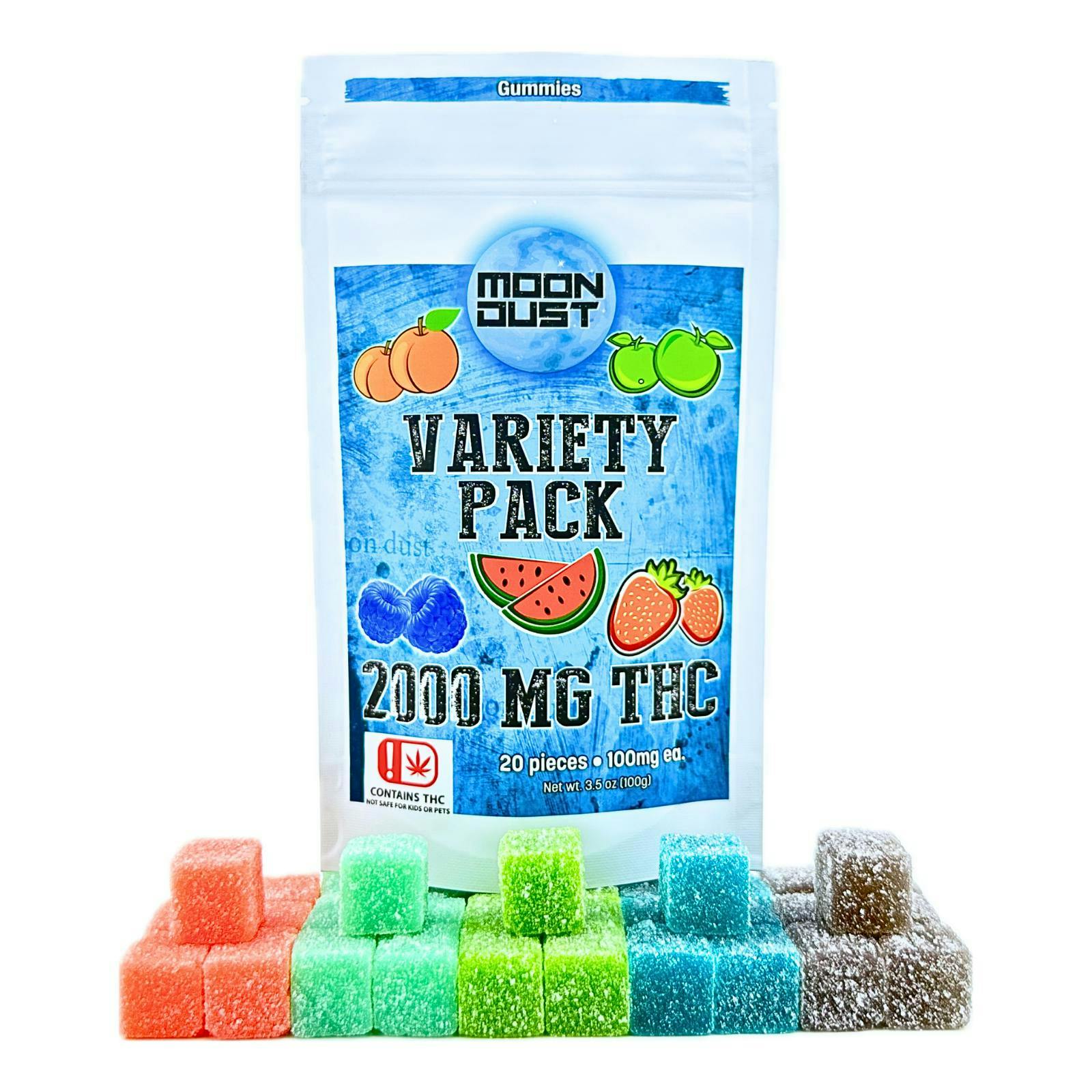 Moon Dust | Variety Gummies | 2000mg | 20ct | 100mg/ea