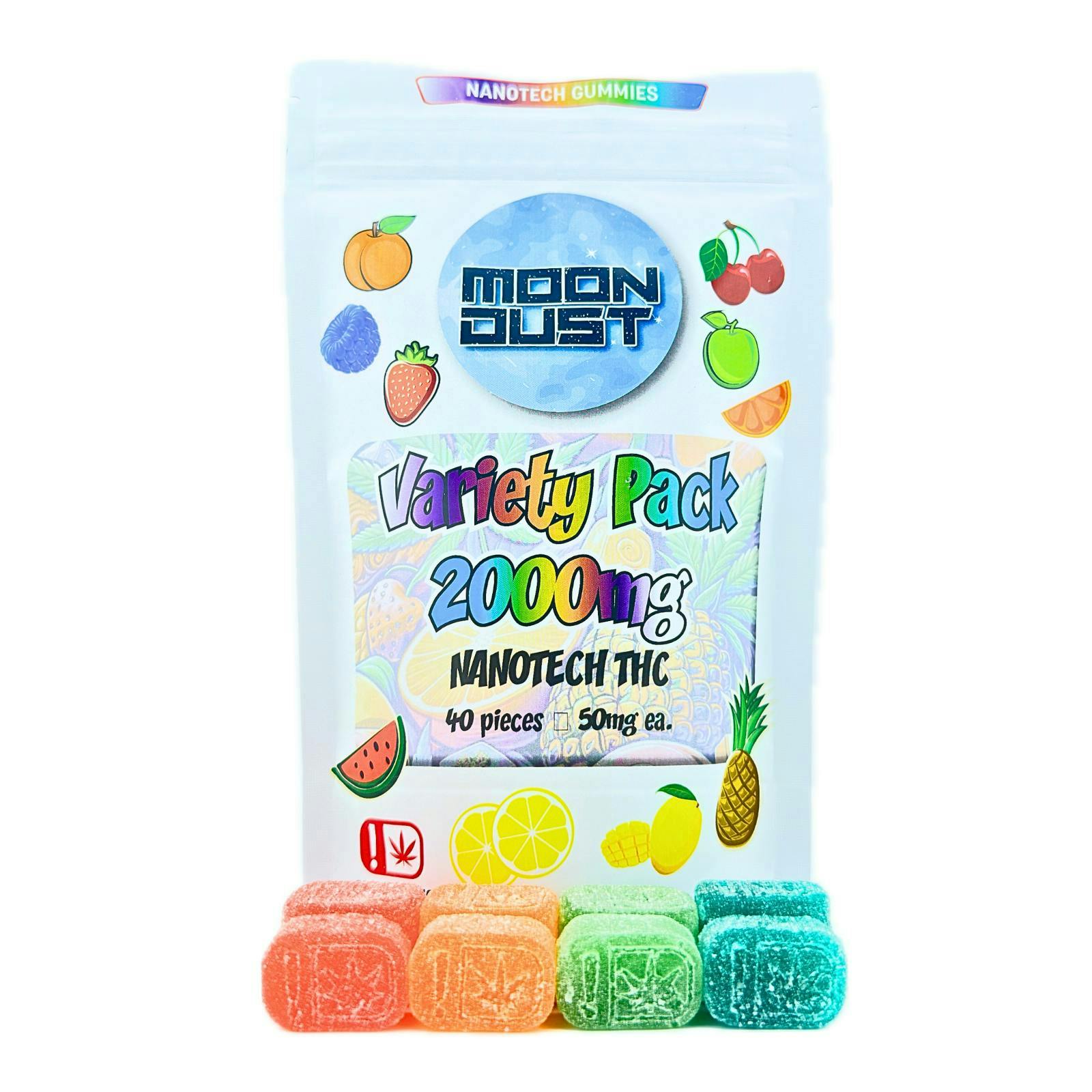 Moon Dust | Variety Nano Gummies | 2000mg | 40ct | 50mg/ea
