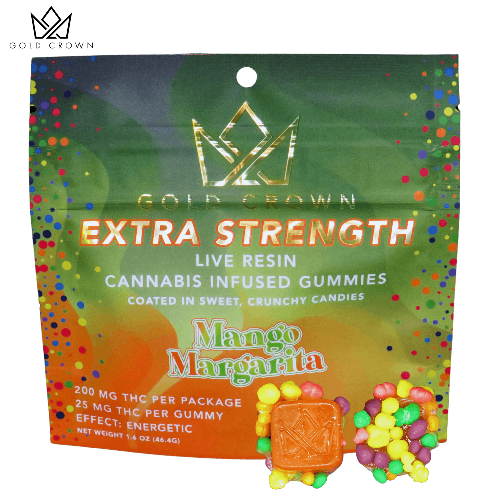 Crown Jewels | Mango Margarita Gummies | 200mg | 8ct | 25mg/ea by Gold Crown