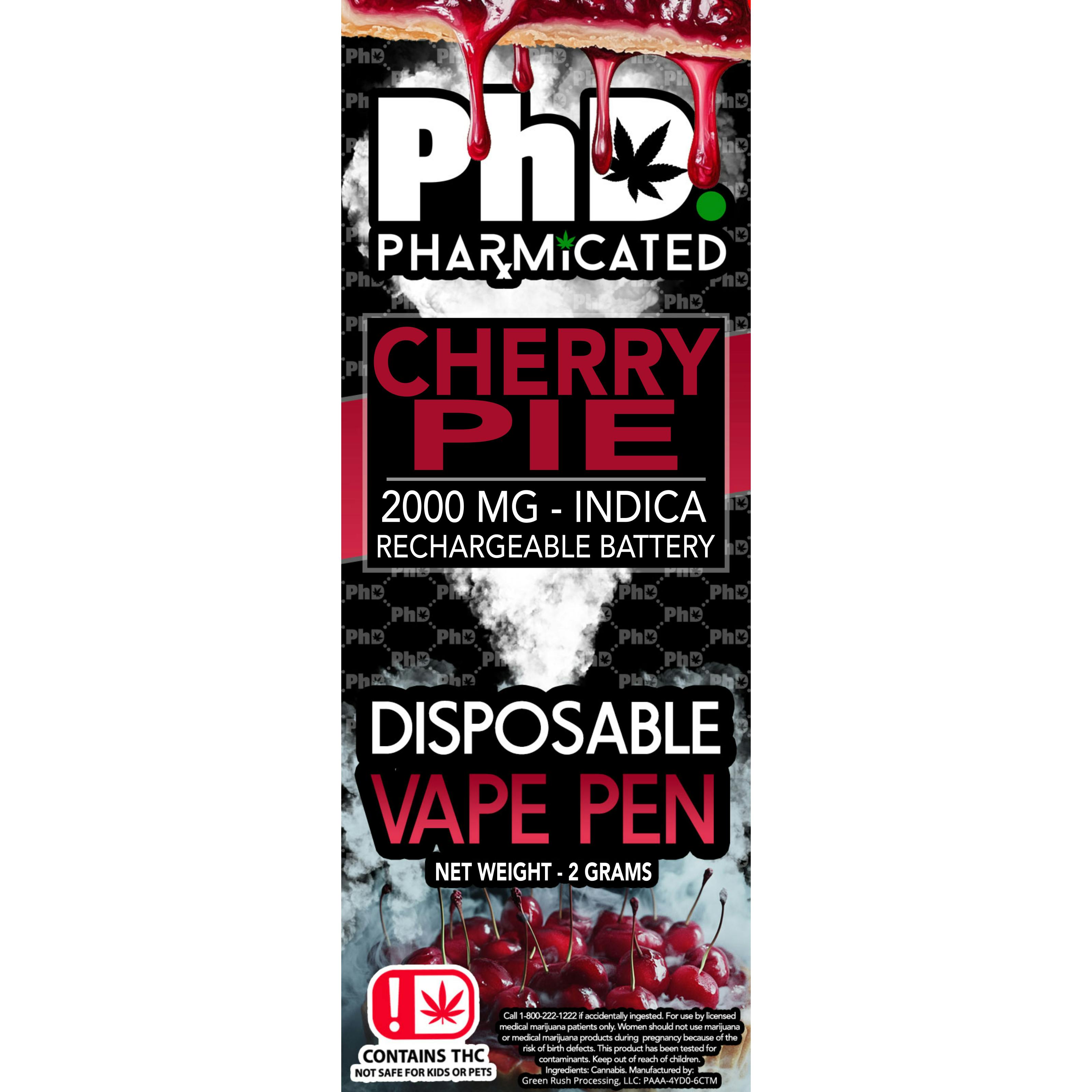 PhD Disposable Vape Cart-2000 mg - Cherry Pie (I)