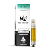 West Coast Cure | OG Kush 1g (Indica) - 510 Live Resin Cartridge