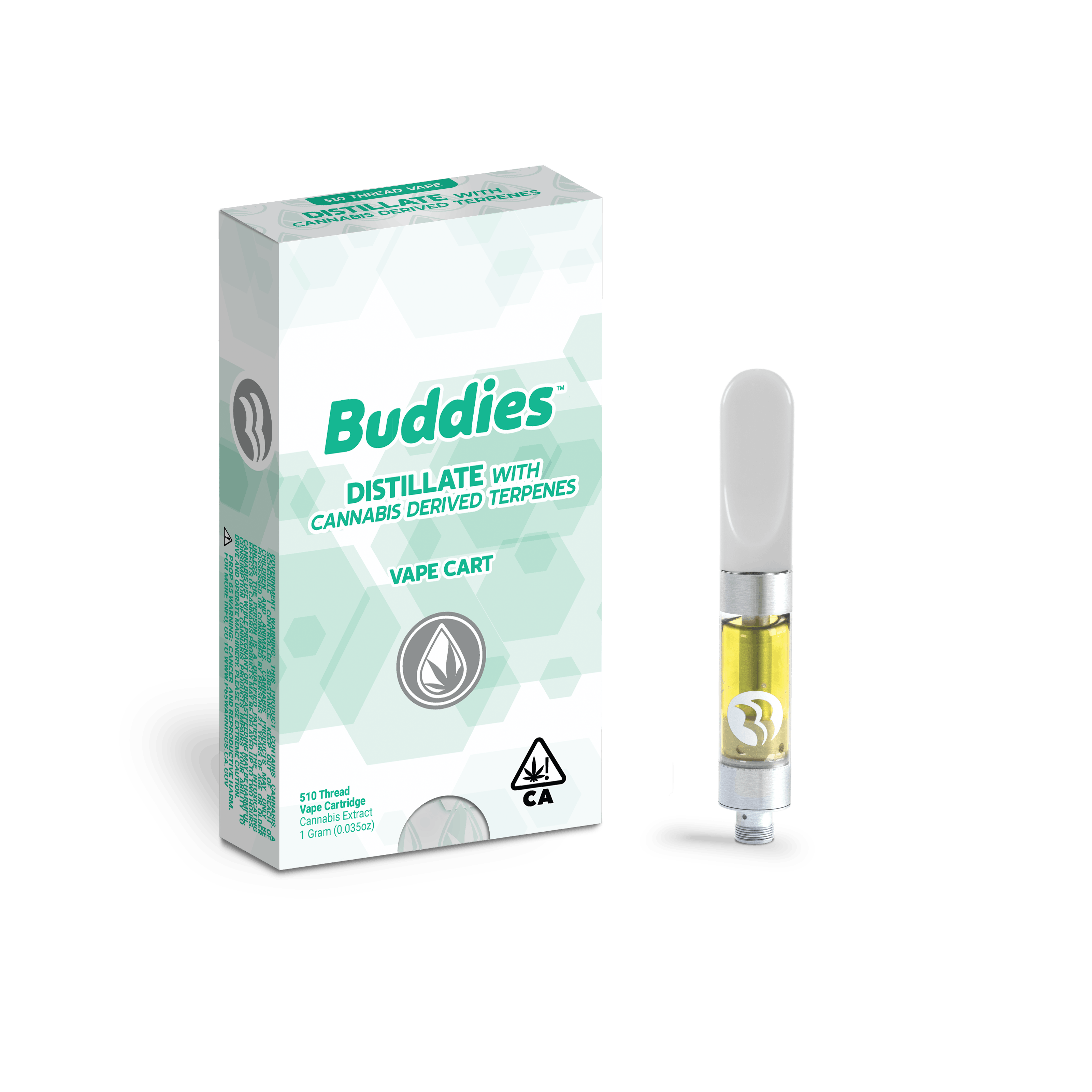 Distillate + CDT Apples & Bananas 1g Vape Cart (H) - Buddies Brand