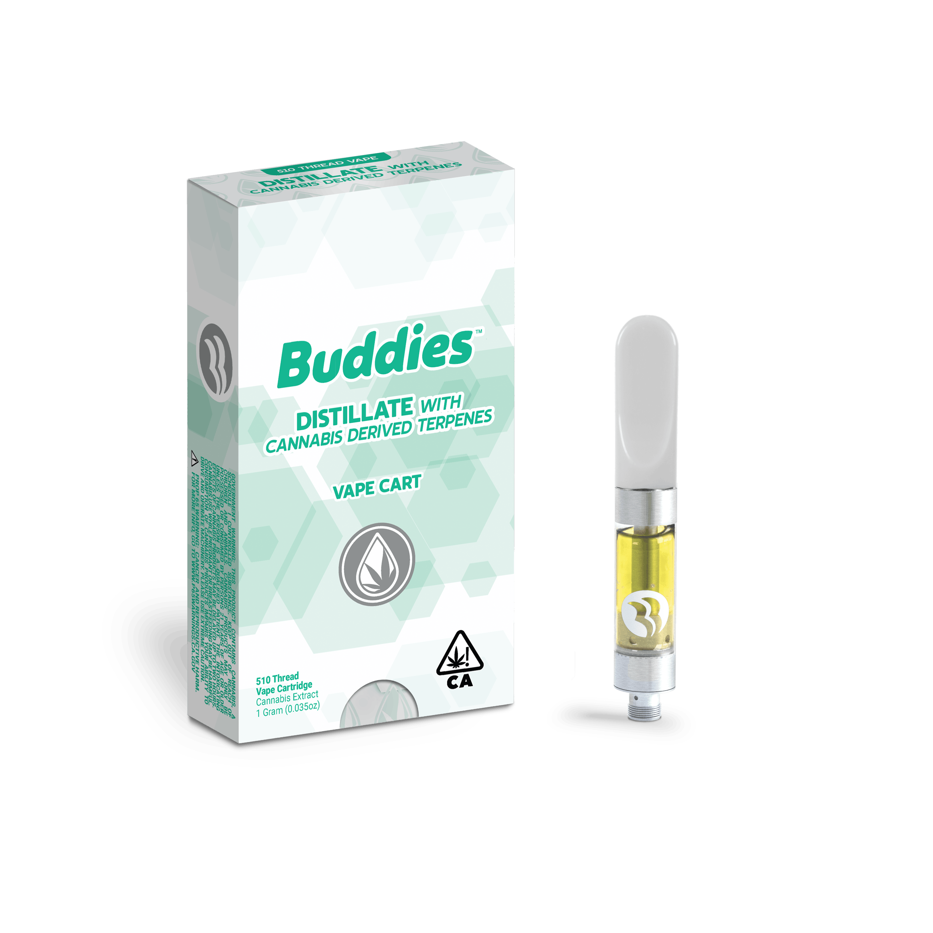 Distillate + CDT Trainwreck x Jager 1g Vape Cart (S) - Buddies Brand