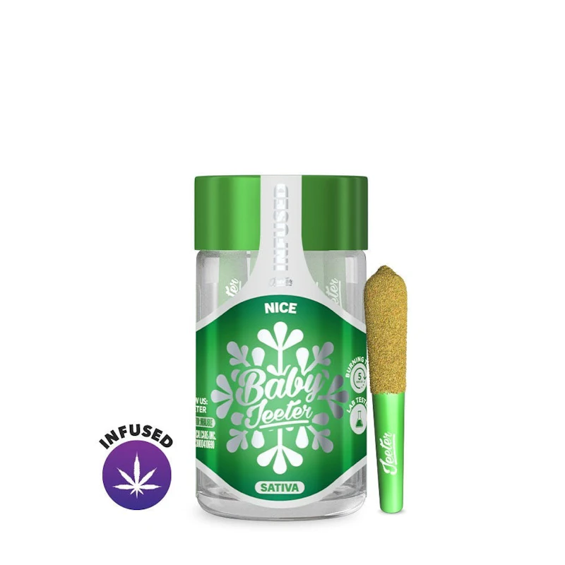 Jeeter Nice · Baby Infused Minis · 0.5g each · 5pk, Infused Pre-Rolls