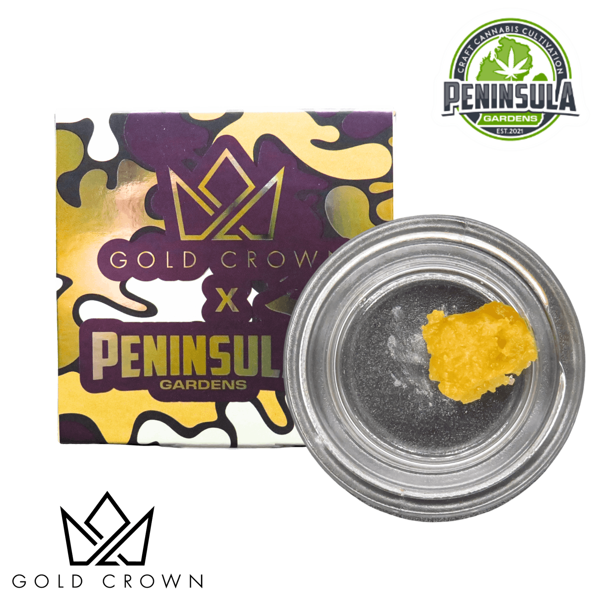 Gold Crown Sugar (1g) Peninsula Gardens x Gold Crown Dual OG Weedmaps