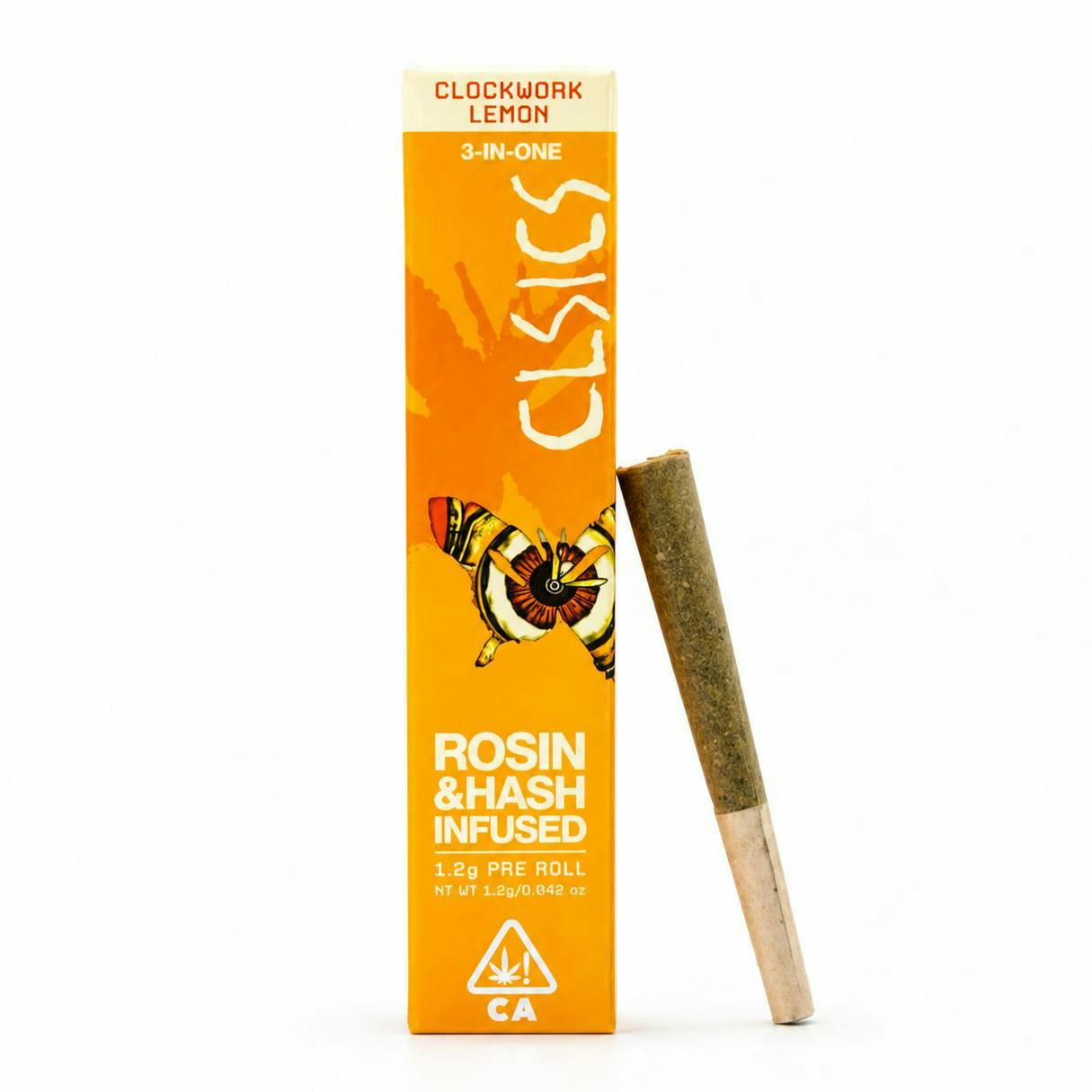 CLSICS Rosin & Rosin Infused Pre Rolls: Clockwork Lemon - Trifecta / /