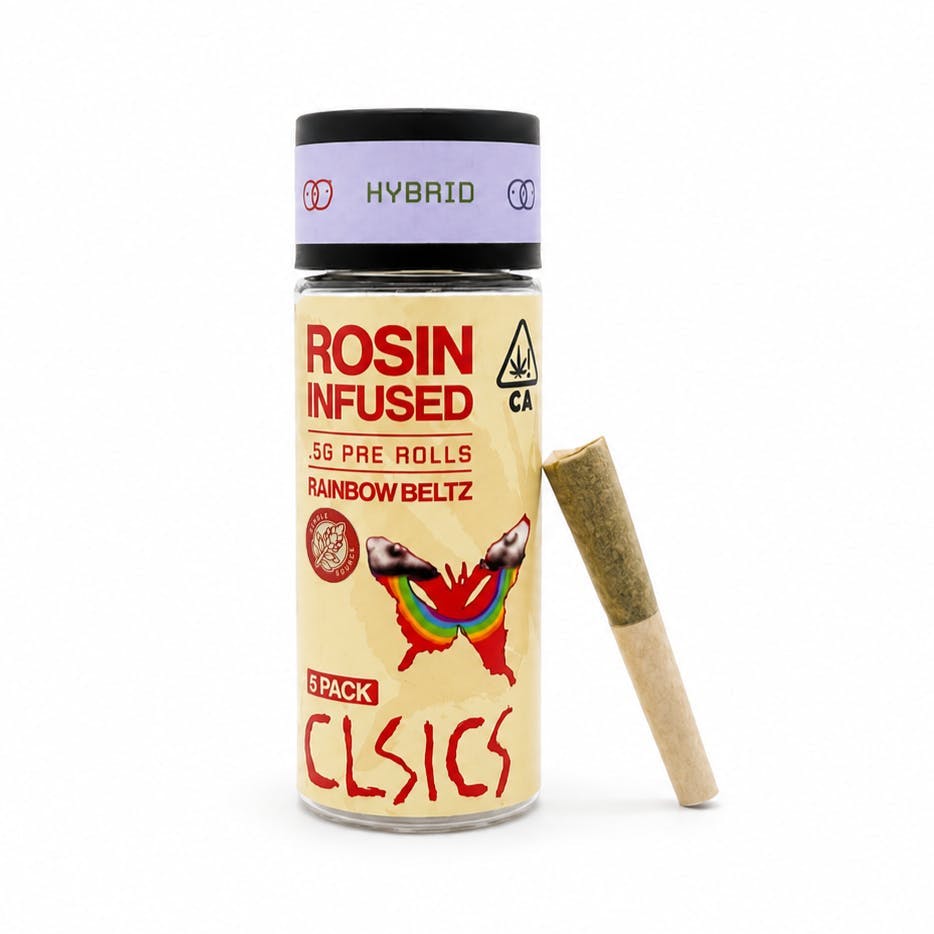 CLSICS Rosin & Rosin Infused Pre Rolls — Rainbow Belts