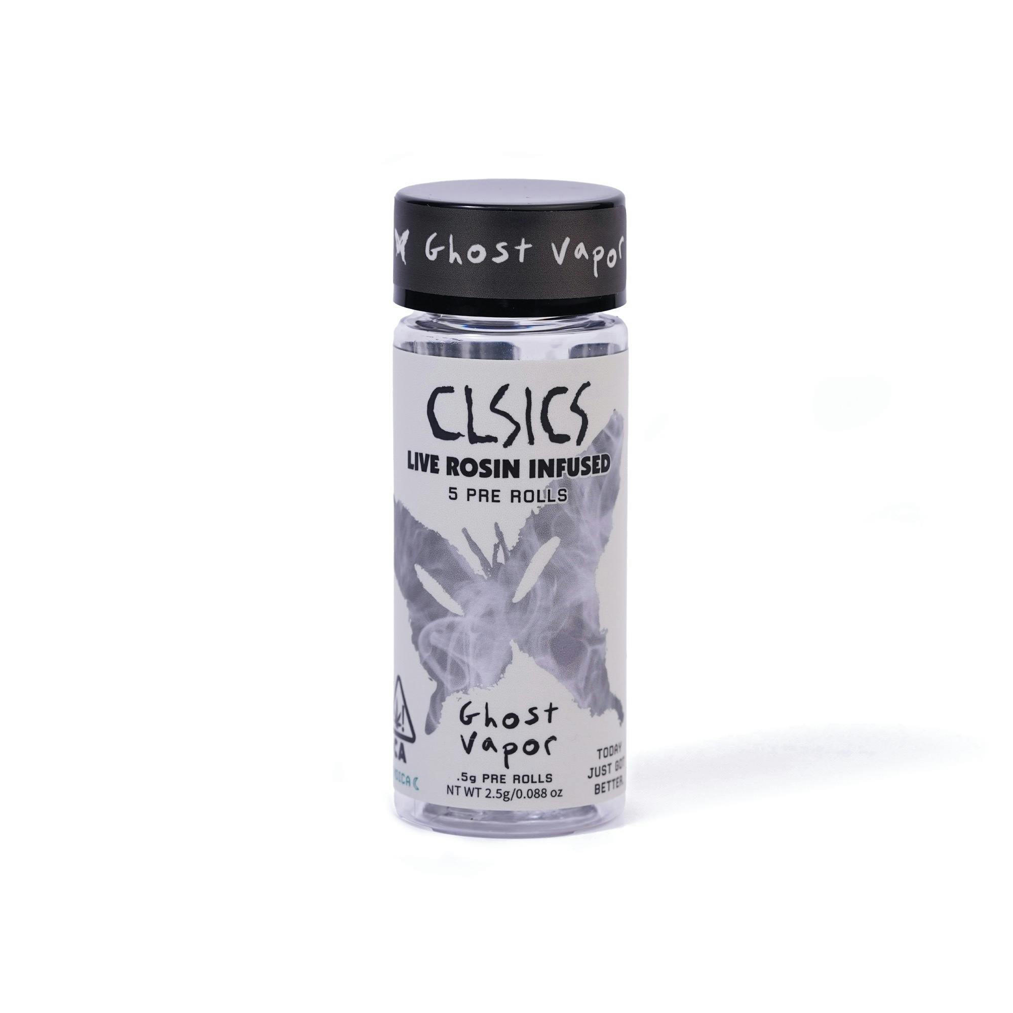 Ghost Vapor - 5Pk .5g Rosin Infused Pre Rolls - CLSICS Rosin & Rosin ...