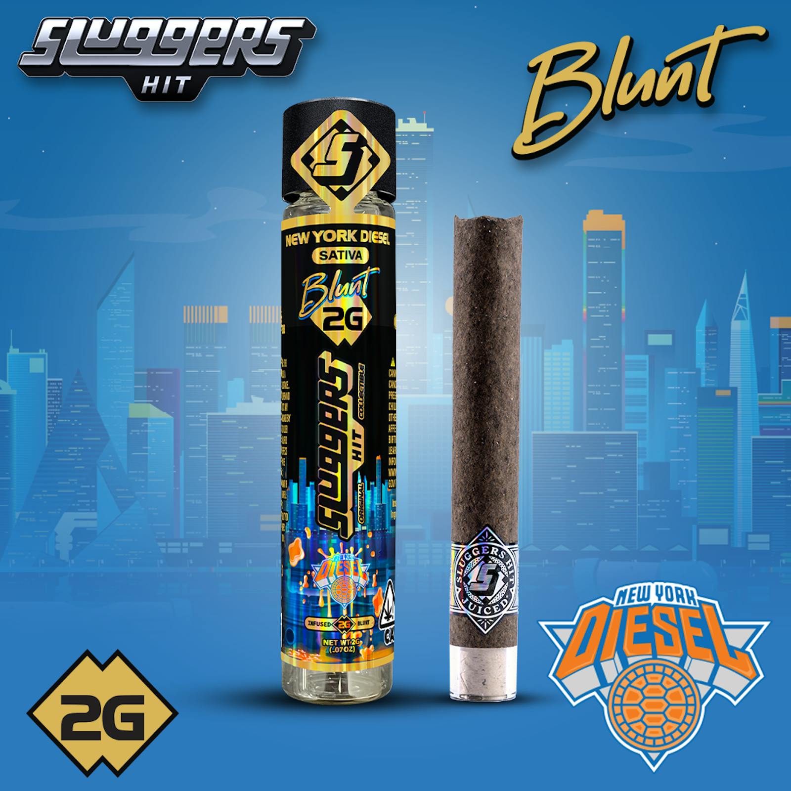 Sluggers - Infused Blunt - 2g - NYC Diesel pre-roll