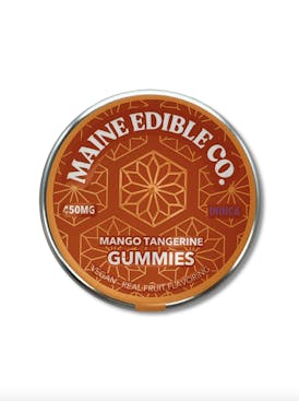 450mg Mango Tangerine Indica Gummies - The Maine Edible Co.