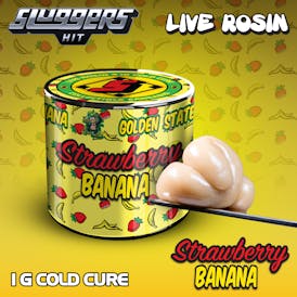 Sluggers x Golden State Banana | Strawberry Banana | 1g Live Rosin